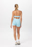 SIGNATURE HALTER NECK CROP - BABY BLUE