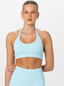 SIGNATURE HALTER NECK CROP - BABY BLUE