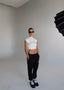 BASE RIBBED CROP TEE WHITE